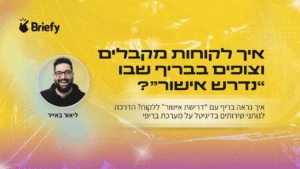 תהליך אישור בריף: איך לקוחות מקבלים וצופים בבריף שבו נדרש אישור
